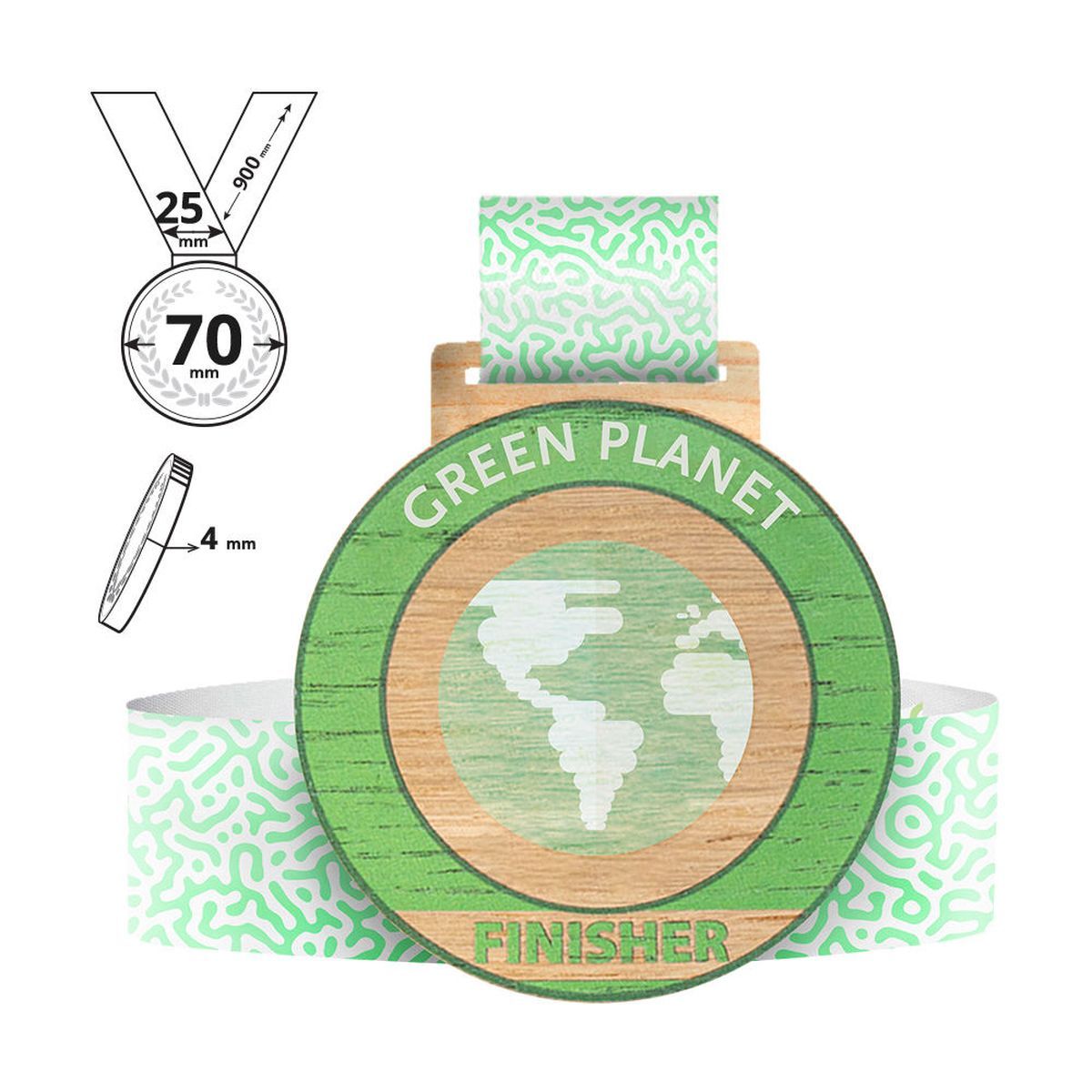 NAGOYA - Sperrholzmedaille 4mm , 70x70 mm | GL711240D