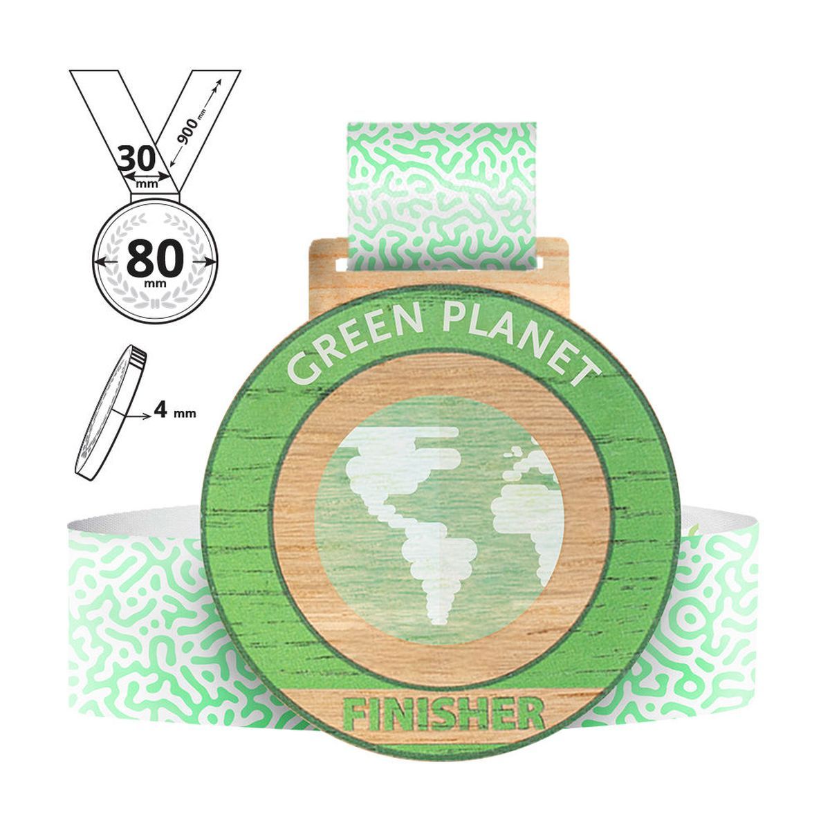 NAGOYA - Sperrholzmedaille 4mm , 80x80 mm | GL711240E