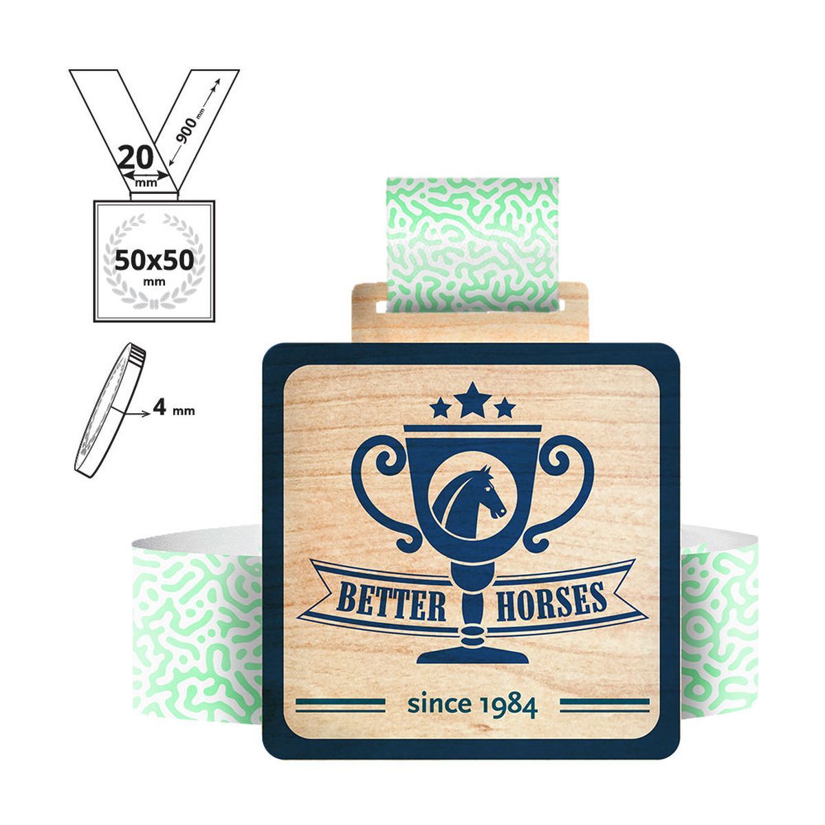 KAWASAKI - Sperrholzmedaille 4mm , 50x50 mm | GL712240B