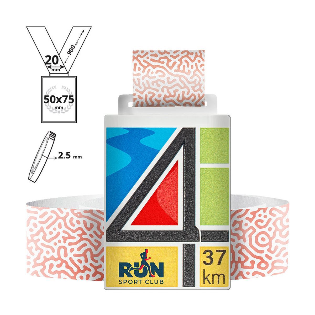 OSAKA - Stahlmedaille 2,5mm, 50x75 mm | GL713125B