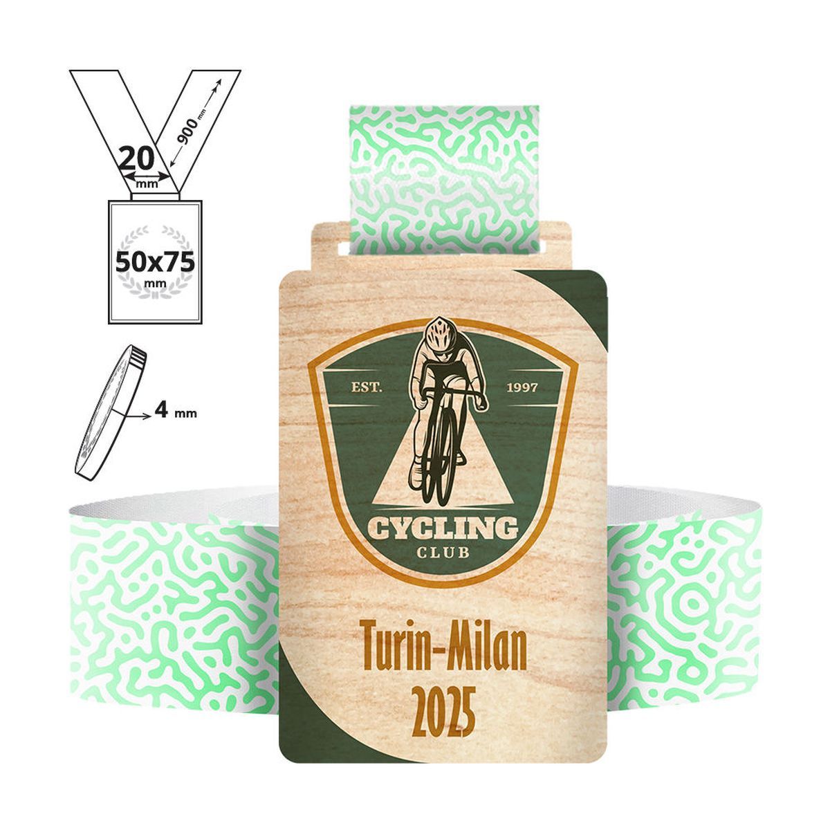 YOKOHAMA - Sperrholzmedaille 4mm, 50x75 mm | GL713240B