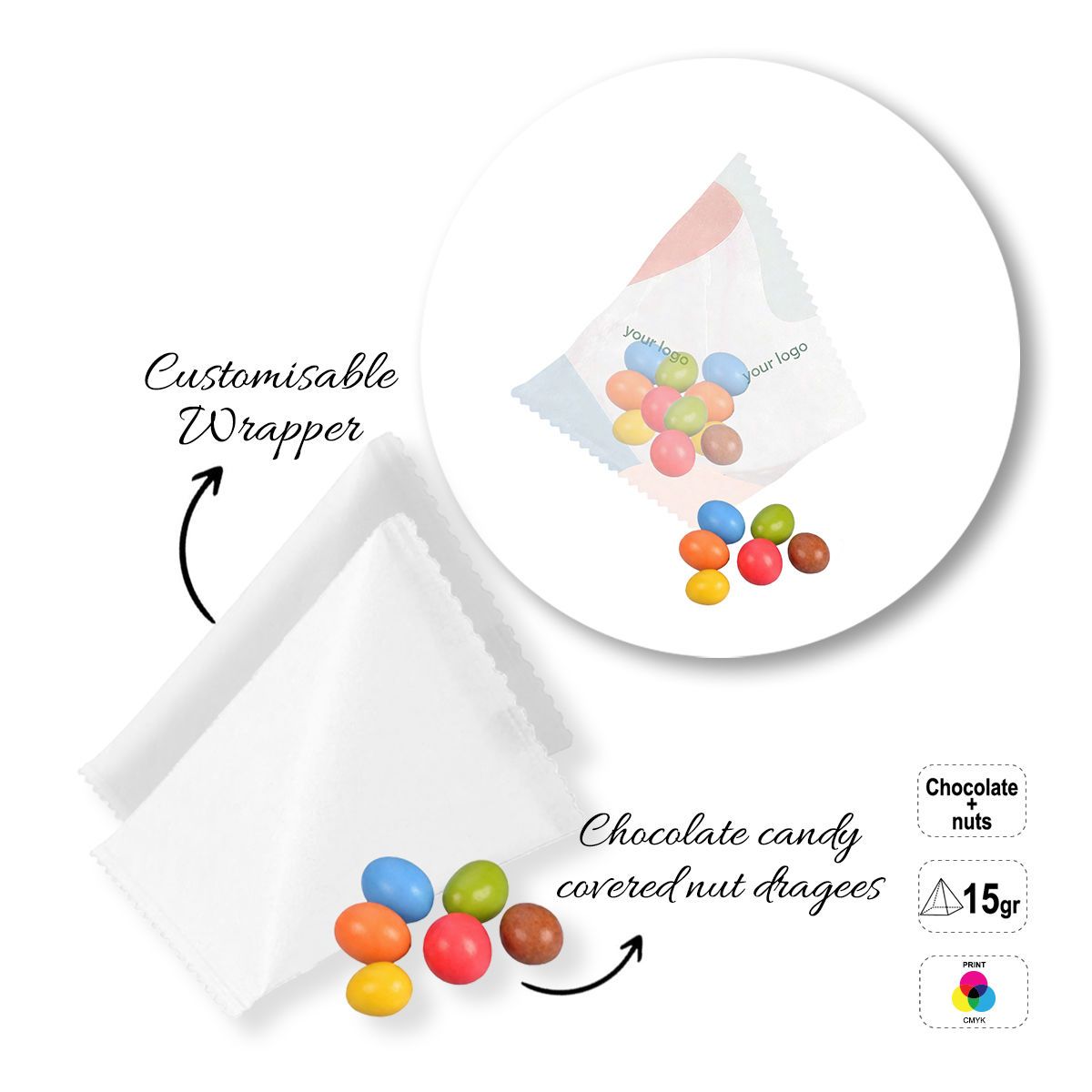 SWEET PIRAMID - Mini-Bonbons, 70x70x70 mm | GL810303C