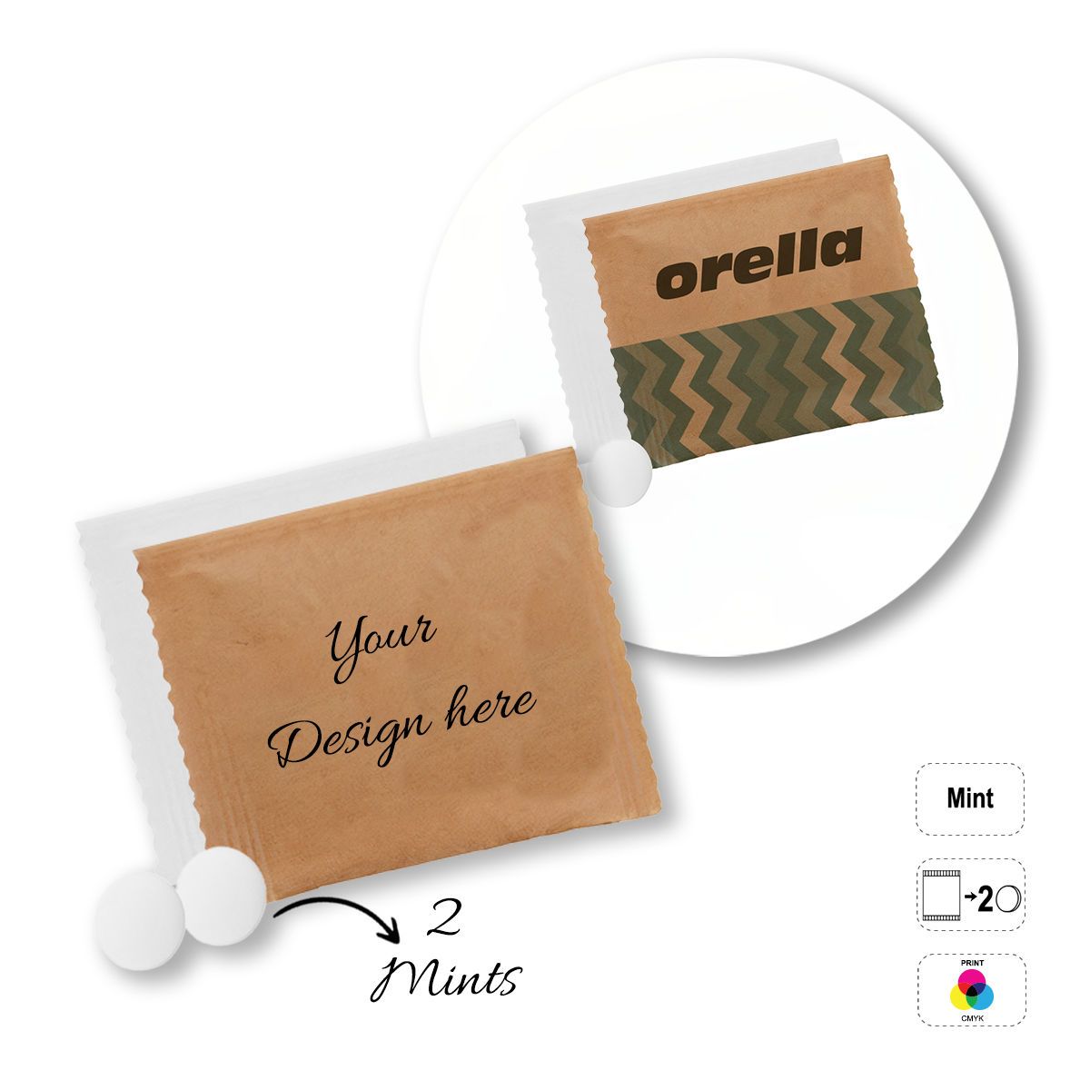 MINT&MORE - Tütchen mit Kauminze, 60x70 mm | GL810603B