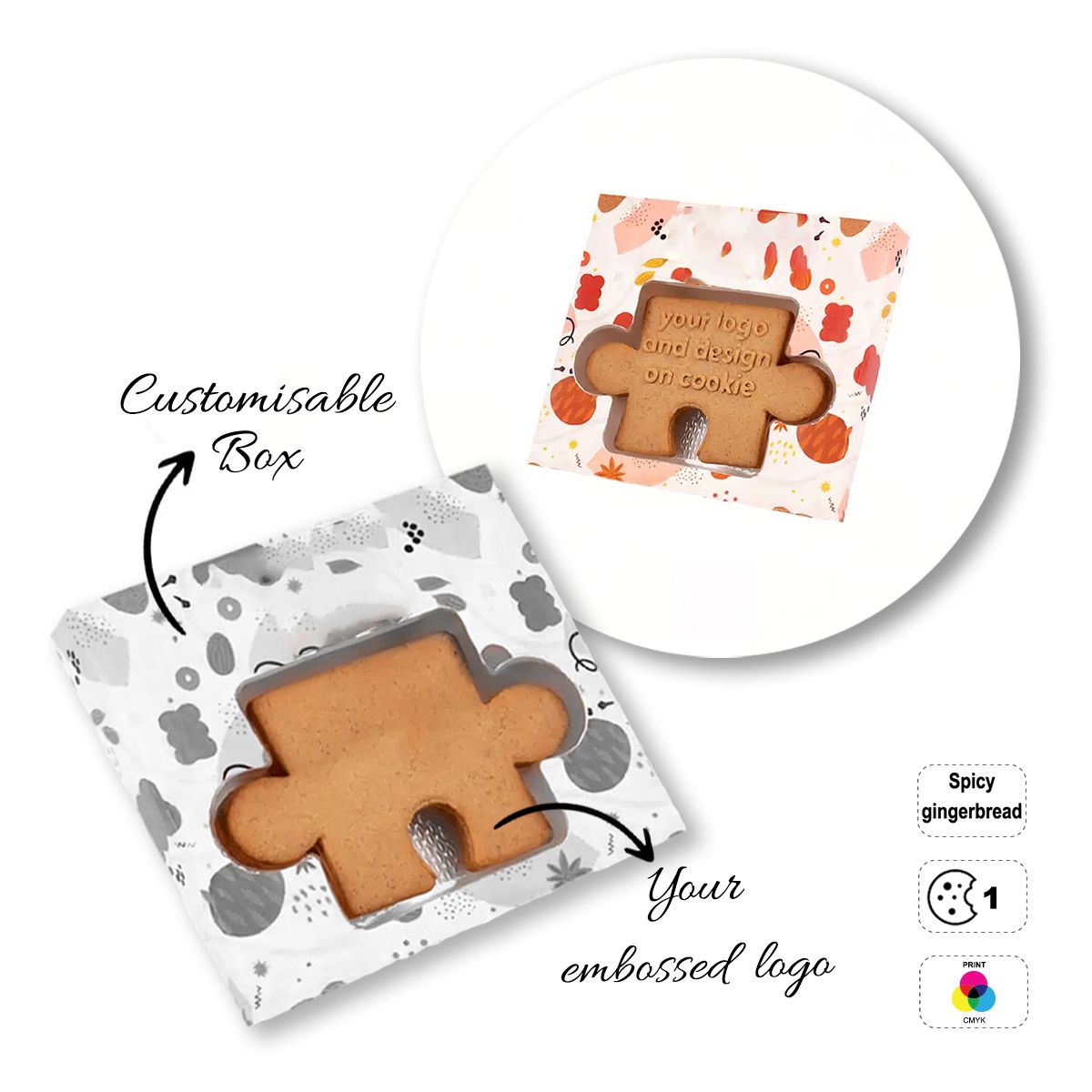 PROMO COOKIE - Keks mit personalisierbarer Oberfläche, 108x95x15 mm | GL810701B