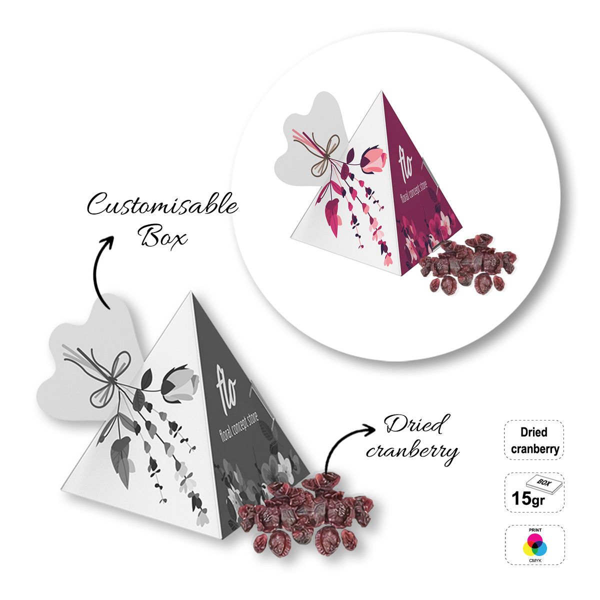 FIT TREAT - Snack-Box mit Trockenfrüchten und Samen, 90x90x110 mm | GL810802A