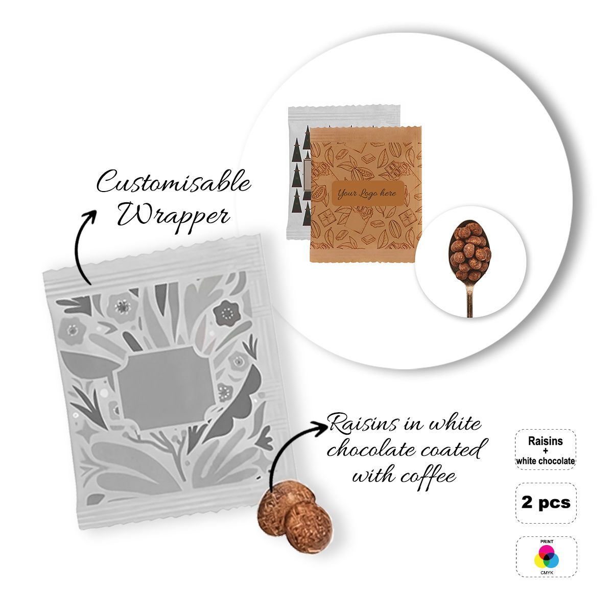 DRIED FRUIT BAG - Dose mit Trockenfrüchten, 60x70 mm | GL810831B