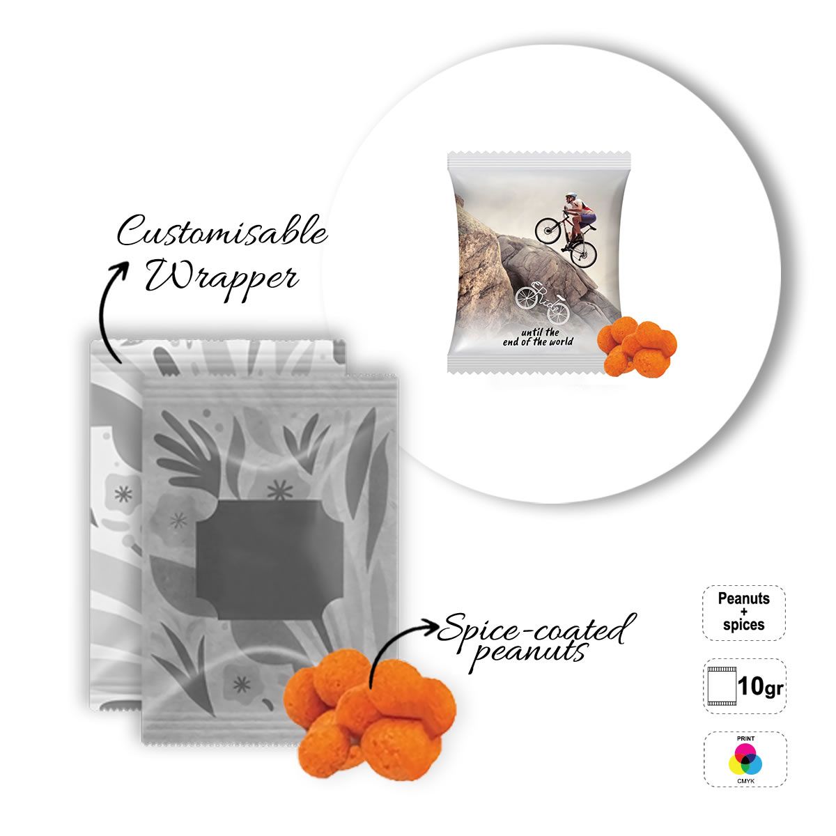 SNACK BAG - Päckchen mit gesalzenen Snacks, 87x70 mm | GL810833B