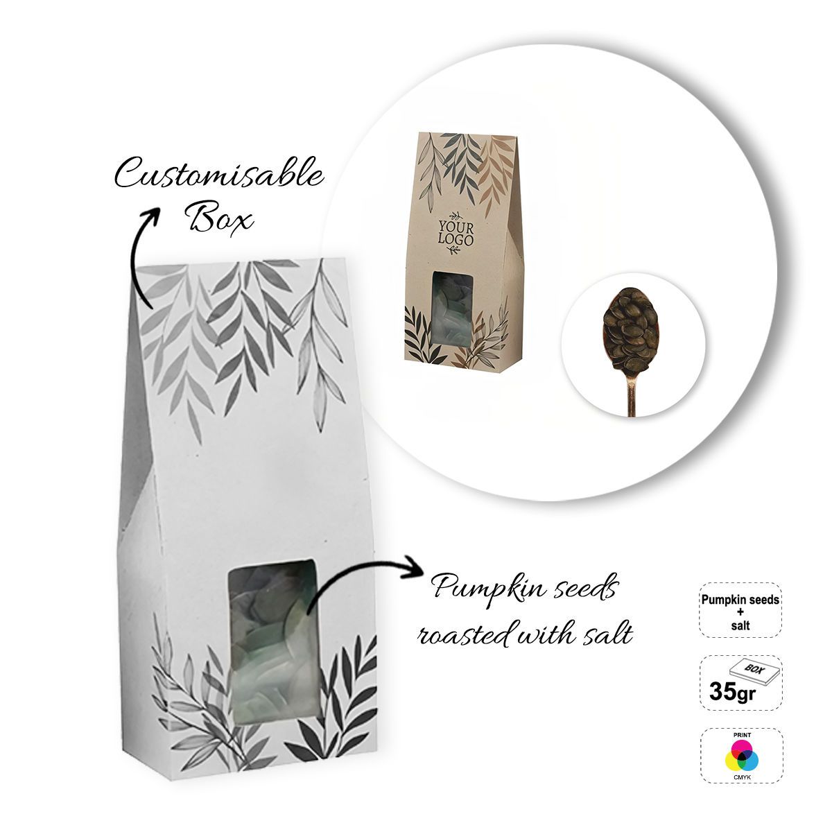 SEEDS&NUTS BAG - Dose mit Trockenfrüchten, 60x32x128 mm | GL810835A