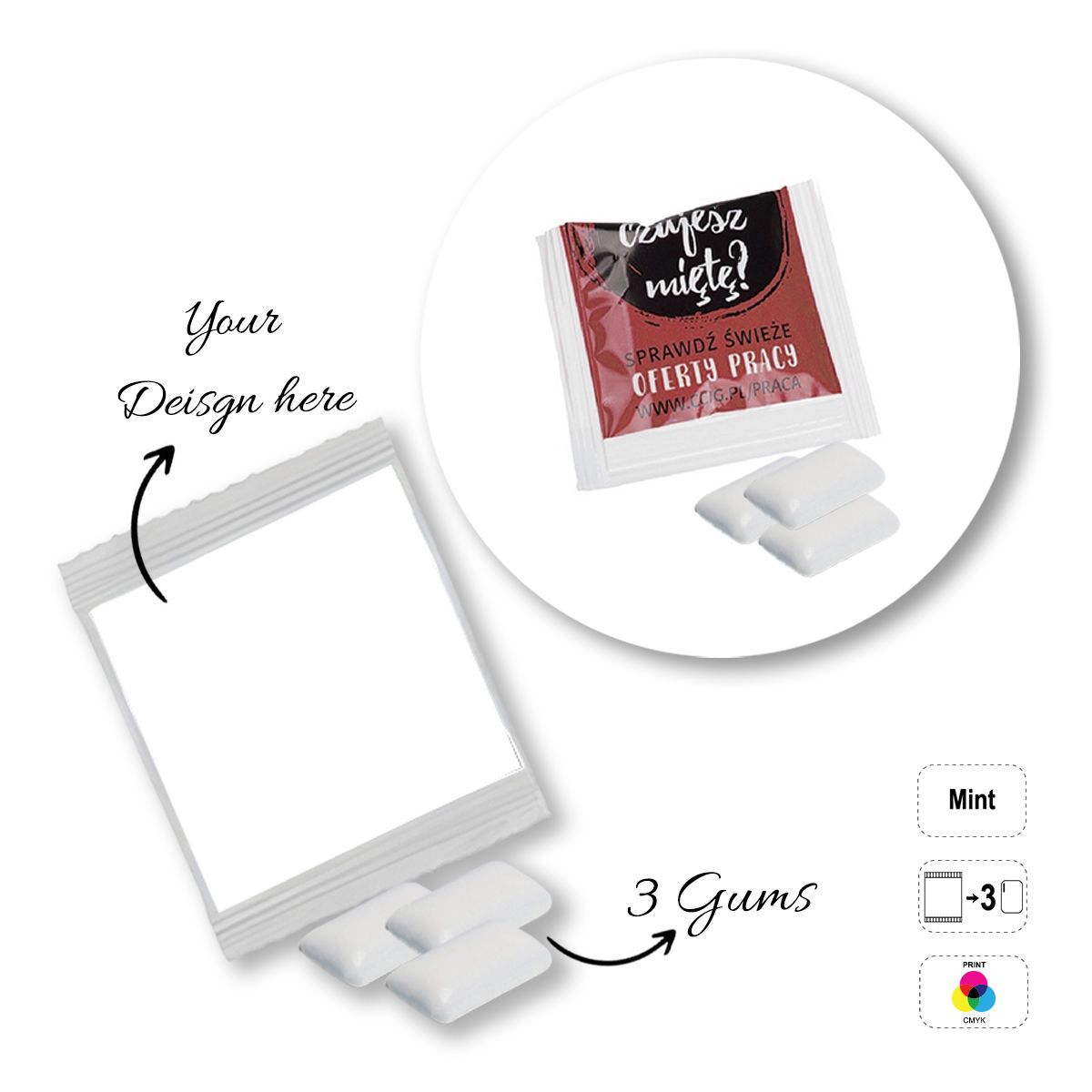 1.2.3. MINTS - Kaugummi, 60x70 mm | GL810901C