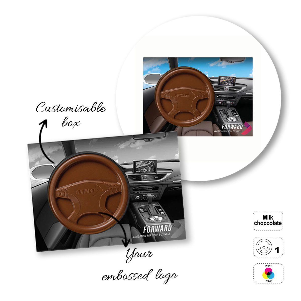 CHOCO4MAT A - Schokoladenriegel, verschiedene Formen, 182x132x15 mm | GL811105B