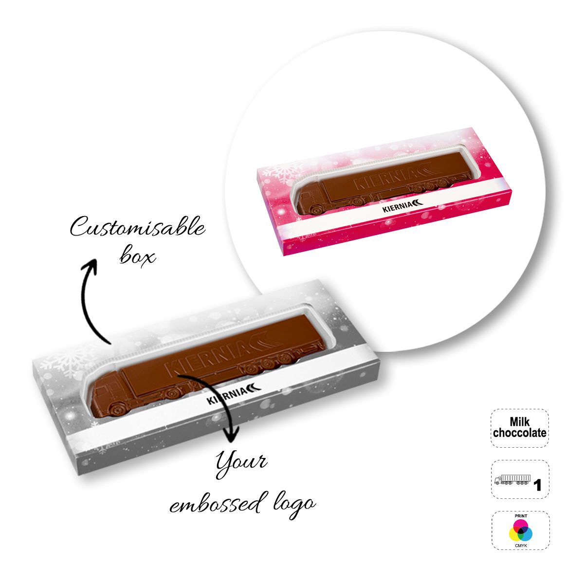 CHOCO4MAT A - Schokoladenriegel, verschiedene Formen, 232x98x20 mm | GL811105E