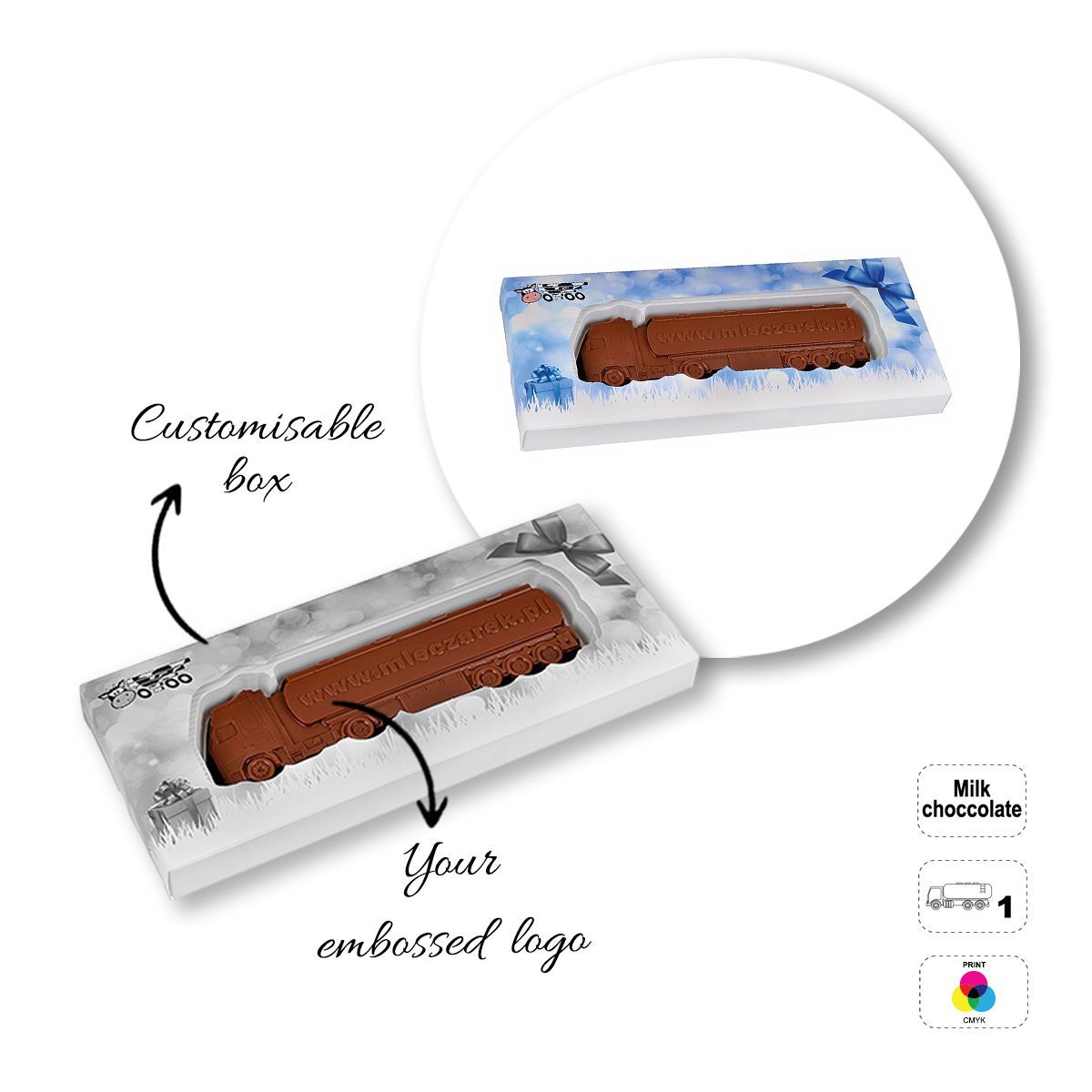 CHOCO4MAT A - Schokoladenriegel, verschiedene Formen, 232x98x20 mm | GL811105F