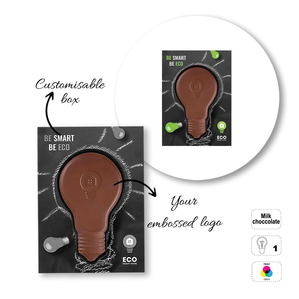 CHOCO4MAT B - Schokoladenriegel, verschiedene Formen, 182x132x15 mm | GL811106D