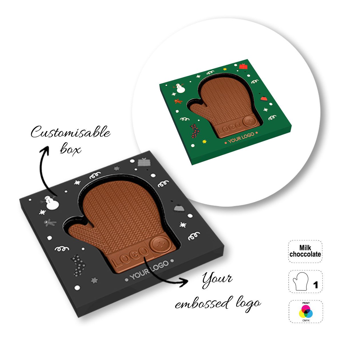 CHOCO4MAT C - Schokoladenriegel, verschiedene Formen, 135x135x15 mm | GL811107B