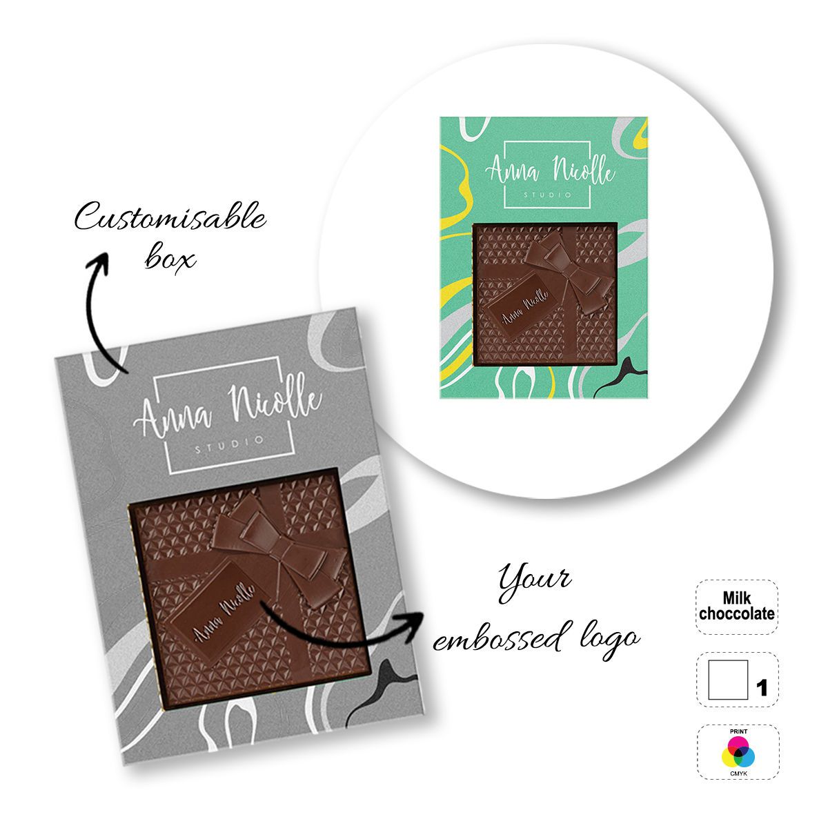 CHOCO4MAT C - Schokoladenriegel, verschiedene Formen, 182x132x15 mm | GL811107D