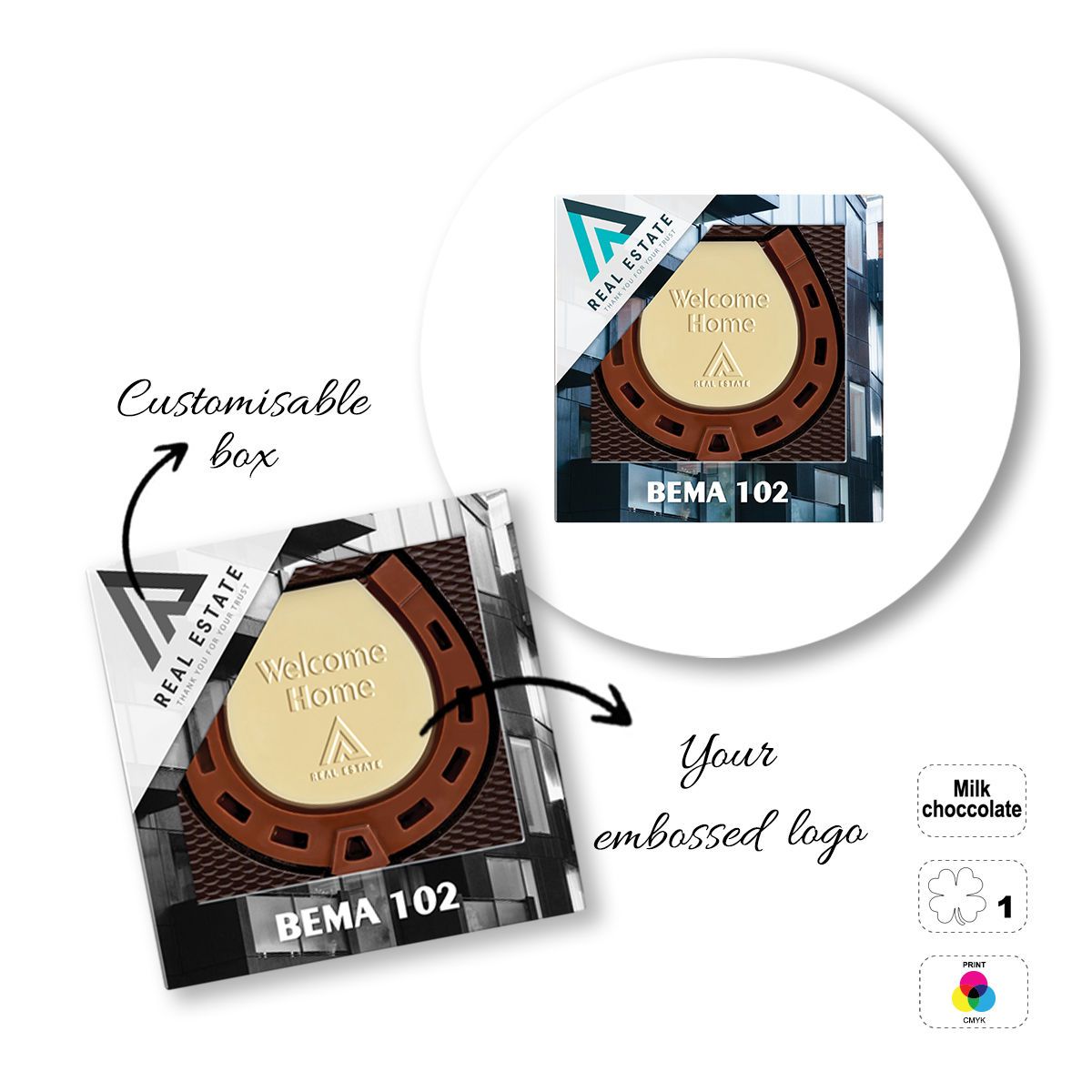 CHOCO4MAT D - Schokoladenriegel, verschiedene Formen, 135x135x15 mm | GL811108B