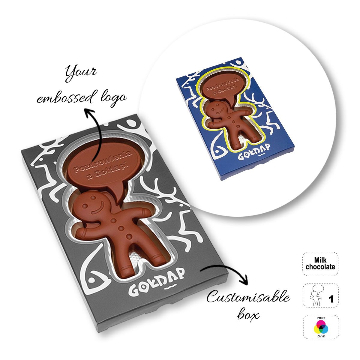 CHOCO4MAT E - Schokoladenriegel, verschiedene Formen, 175x107x15 mm | GL811109B