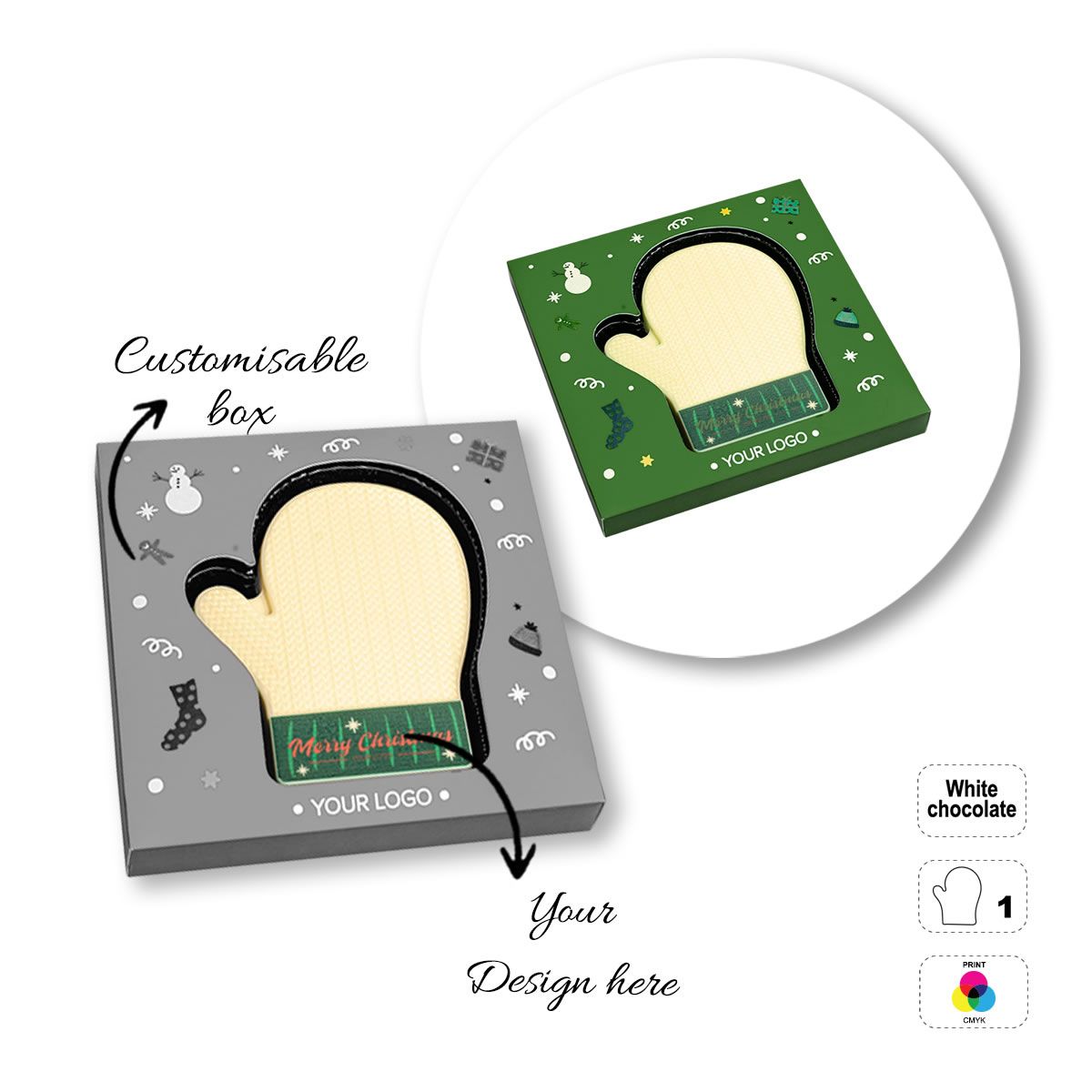 LOGO CHOCO4MAT A - bedruckbare Schokoladentafel, verschiedene Formen, 135x135x15 mm | GL811110E