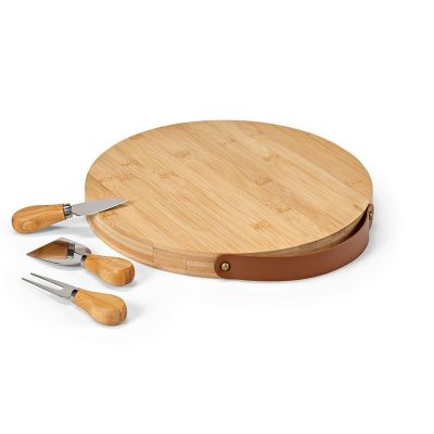 DUCHAMP BOARD - Duchamp Schneidebrett aus Bambus mit Käsebesteck