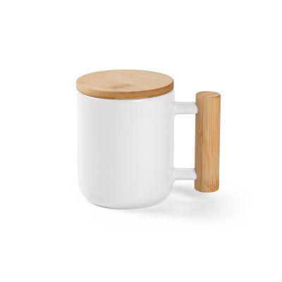 DOURO MUG - Douro Keramik Tasse mit Bambus, 380 ml. Für Sublimationsdruck geeignet