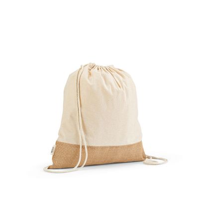 DENALI TOTE BAG - Denali Kordelzugbeutel recy.Baumwolle (180 gsm) und Jute (275 gsm)