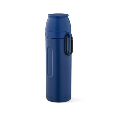 LOIRE THERMOS - aus recy.Edelstahl, 810 ml. Mit 2 Bechern und Karabiner