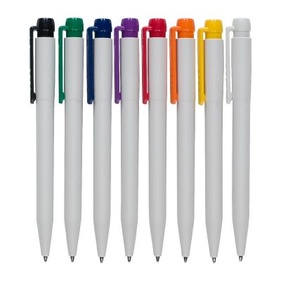 ANDOVER - Stilolinea ABS Pier Kugelschreiber mit farbigem Clip