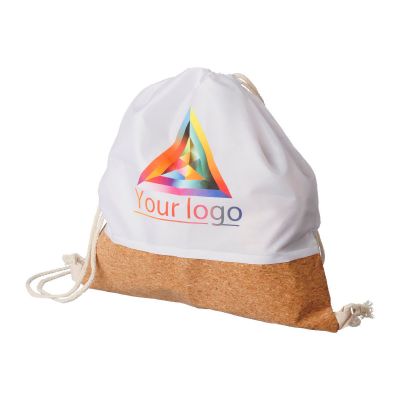 ELODIE - Rucksack aus rPET und Kork mit Kordelzug