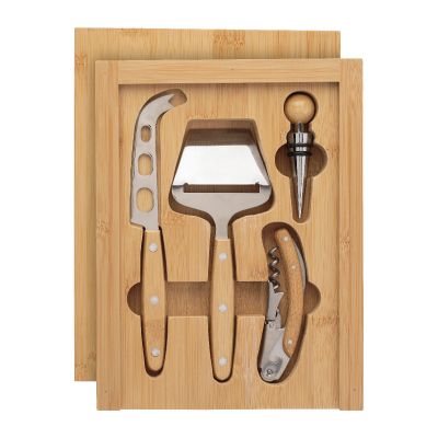 PATRICK - Käse- und Weinset aus Bambus 