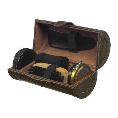 MARIO - Schuhputzset in Kunstleder-Rolle 