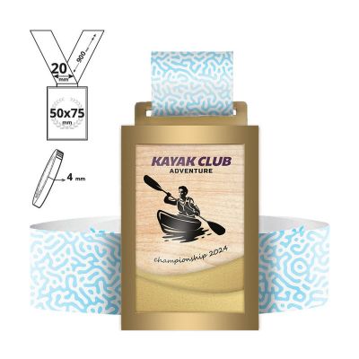 KOCHI - Medaille aus Stahl und Sperrholz 4mm