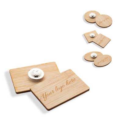 BOOBADGE - Bambus-Anstecker 53×35 mm