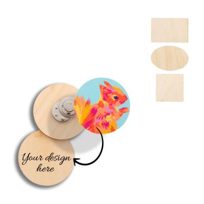 WOOBADGE - Individueller Anstecker 35×53 mm