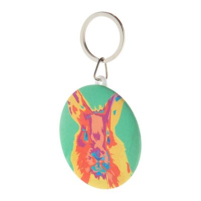 KEYBADGE RPET MAXI - Button-Schlüsselanhänger