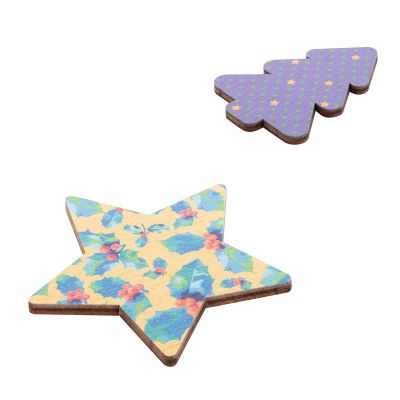 WOOFRI XMAS - Individueller Weihnachts-Kühlschrankmagnet, Stern