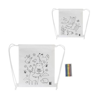 ZOCOLO - RPET-Farbbeutel mit Kordelzug, Meer