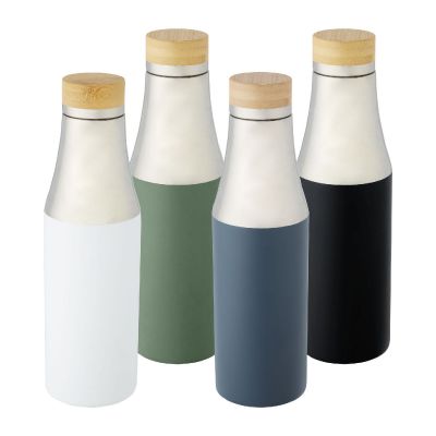 HULAN - 540 ml Kupfer-Vakuum Isolierflasche mit Bambusdeckel
