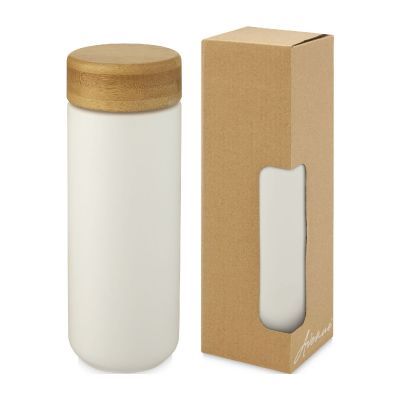 LUMI - 300 ml Keramikbecher mit Bambusdeckel