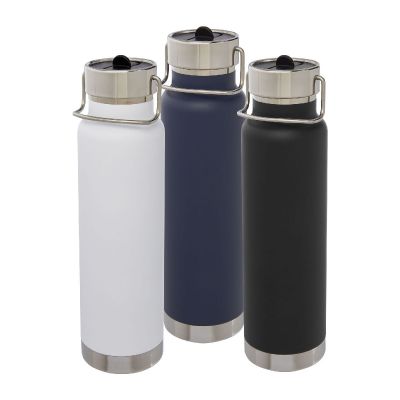 THOR - 750 ml Kupfer-Vakuum Sportflasche mit Trinkhalm