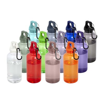 OREGON - 400 ml RCS-zertifizierte Trinkflasche aus recyceltem Kunststoff mit Karabiner
