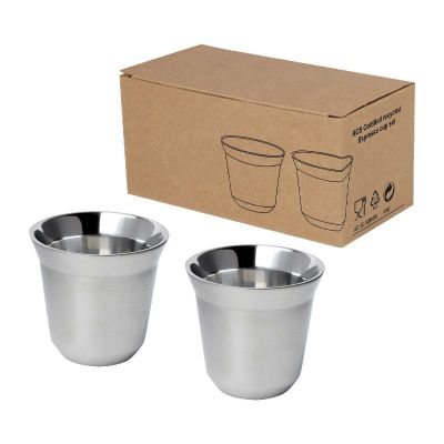 DUO ESPRESSO SET -Duo 80 ml RCS-zertifiziertes Espressotassen Set aus Edelstahl