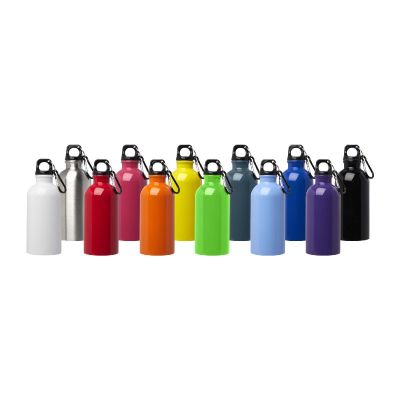 OREGON - 400 ml RCS-zertifizierte, einwandige Trinkflasche aus Edelstahl mit Karabinerhaken