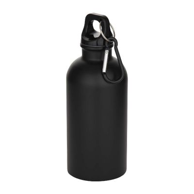BOUNCE -Oregon 400 ml matte RCS-zertifizierte einwandige Trinkflasche aus recyceltem Edelstahl mit Karabinerhaken