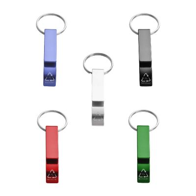 TAO - Schlüsselanhänger mit Flaschen- und Dosenöffner aus recyceltem RCS Aluminium