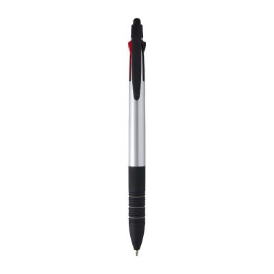 TRINE - 3-Farben RCS recycelter Kugelschreiber mit Stylus
