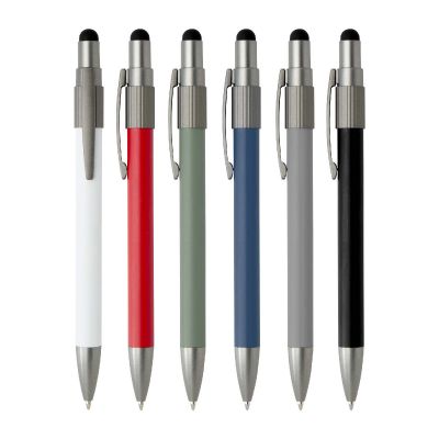 RILL - RCS recycelter Kugelschreiber mit Stylus und Fidget Spinner (blaue Mine)