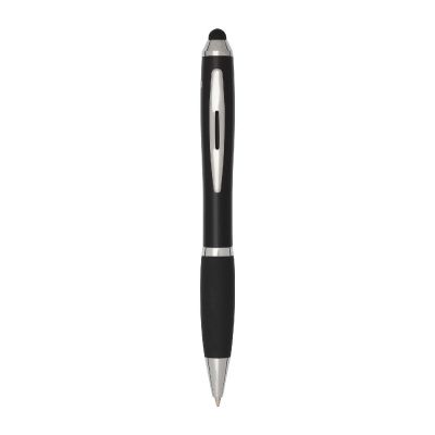 NASH - RCS Stylus Kugelschreiber aus recyceltem Kunststoff mit farbigem Schaft und schwarzem Griff (blaue Tinte)