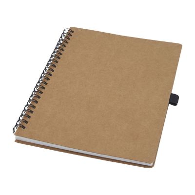 COBBLE A5 - Notizbuch mit Spiralbindung aus recyceltem Karton mit Steinpapier