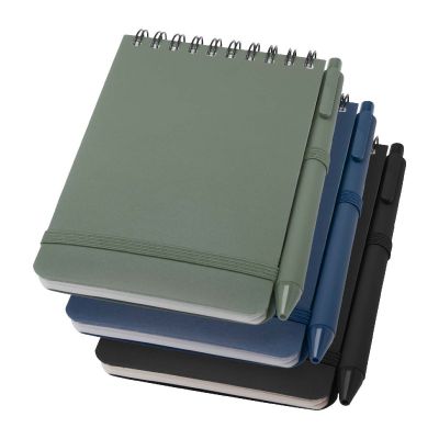 THALAASA INCHI -Thalaasa A6 Hardcover Notizbuch aus Ocean Bound Kunststoff mit Kugelschreiber (schwarze Mine)