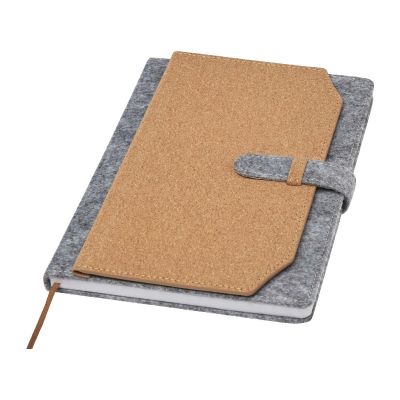 VIVIANA - A5 Notizbuch aus recyceltem Filz und Kork